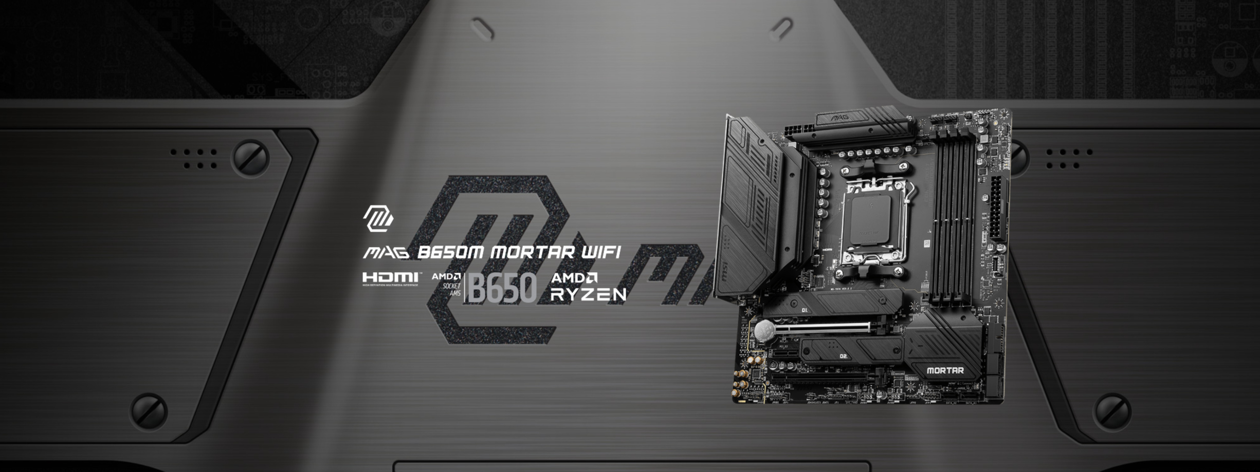 MSI (MAG B650M MORTAR WIFI) AMD5 B650 M-ATX Motherboard